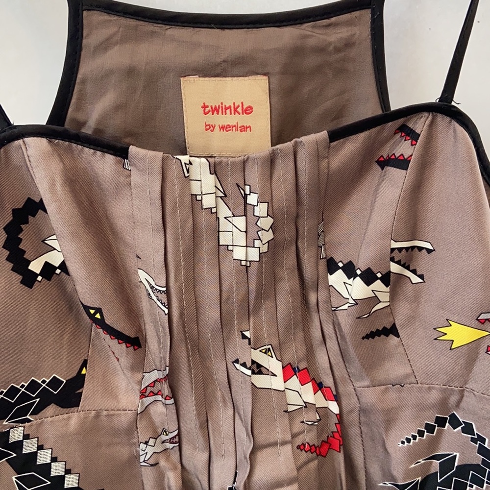 TWINKLE BY WENLAN SILK TOP BROWN SMALL - Picture 3 of 6